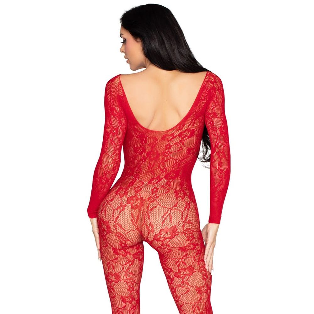 Leg Avenue - Lace Lingerie Bodystocking - Red